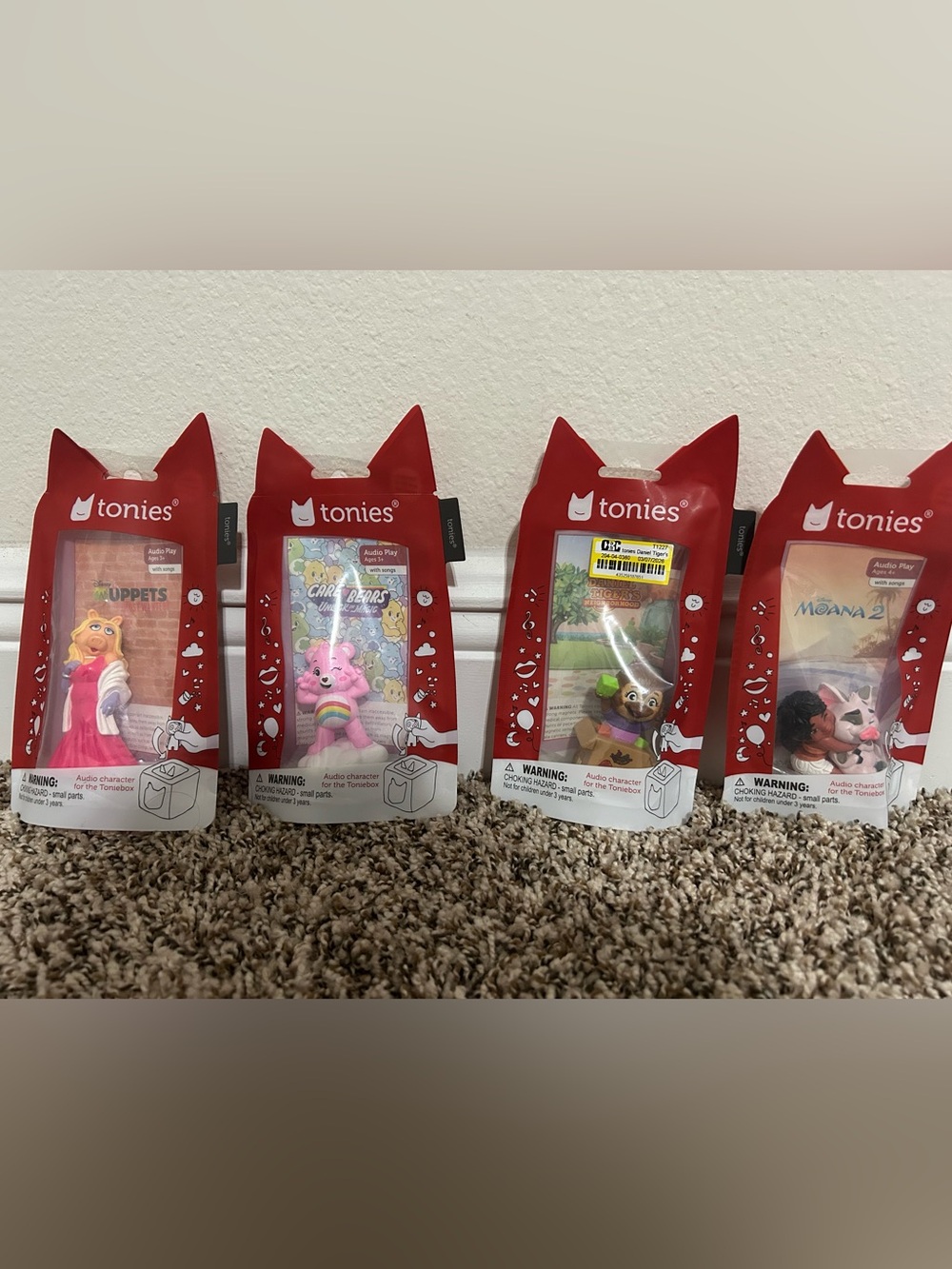 Tonies Bundle of 4 - miss piggy, Care Bears, Jodi, Moana 2 Simea